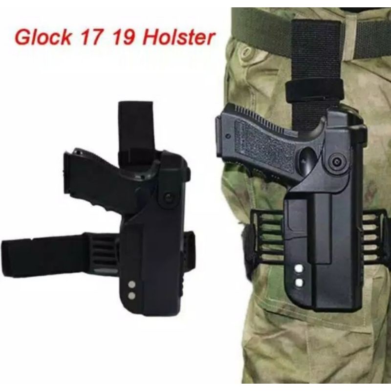 HOLSTER HARDCASE SARUNG PAHA GLOCK 17-19