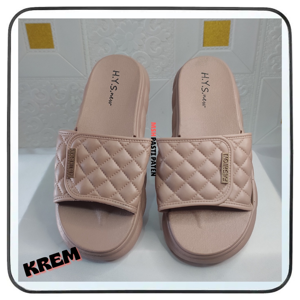 Sandal Jelly Selop Wedgses Wanita Terbaru Hys Ori