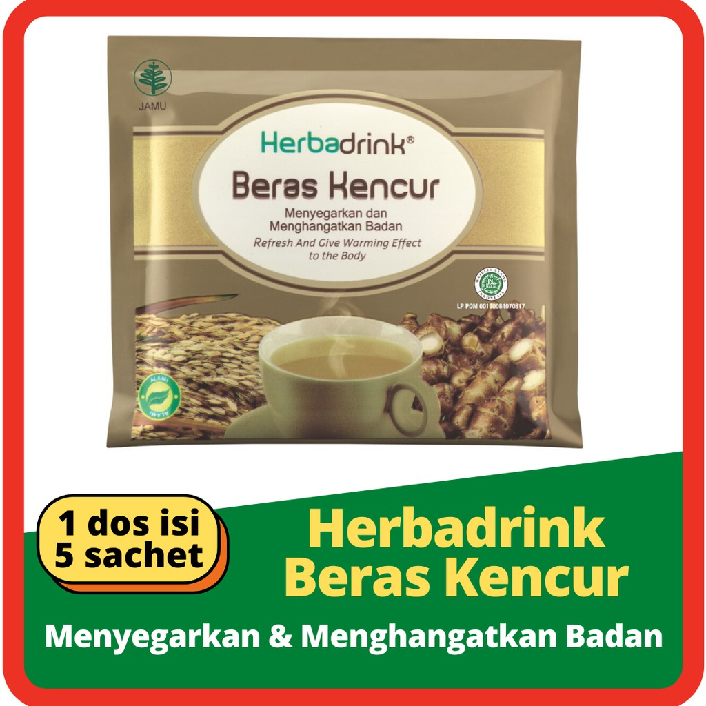 

BUBUK MINUMAN Herbadrink Beras Kencur Serbuk Minuman Segarkan dan Hangatkan Badan