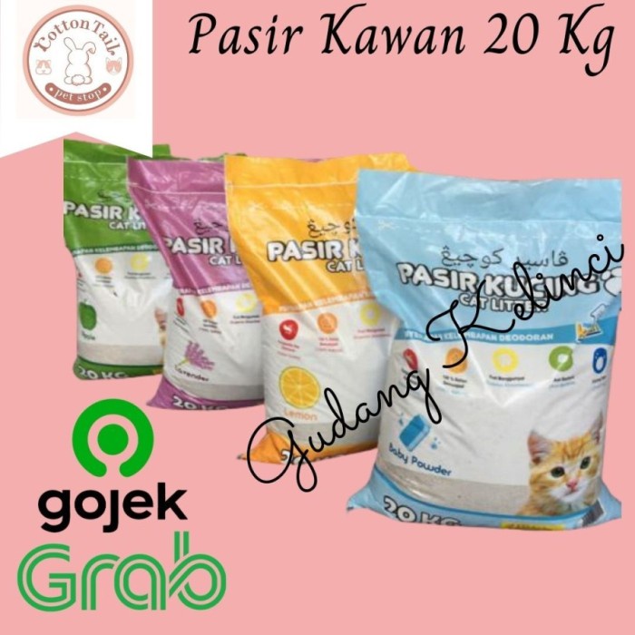 Pasir kucing Kawan Cat Litter 20kg / Pasir gumpal wangi Kawan 20Kg (khusus INSTANT)