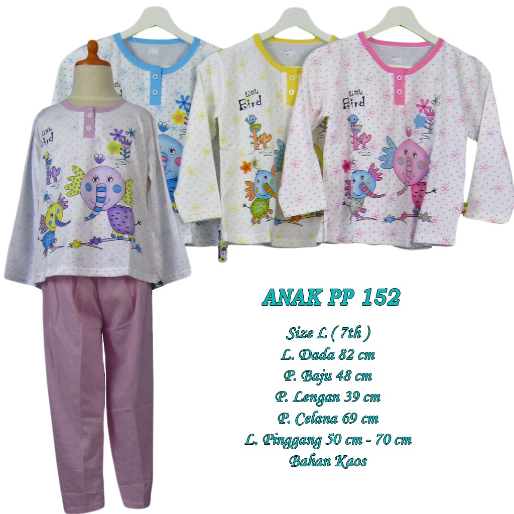 ELYSIANA STORE I Baju  Tidur Anak  Perempuan 7th APP 152 153 