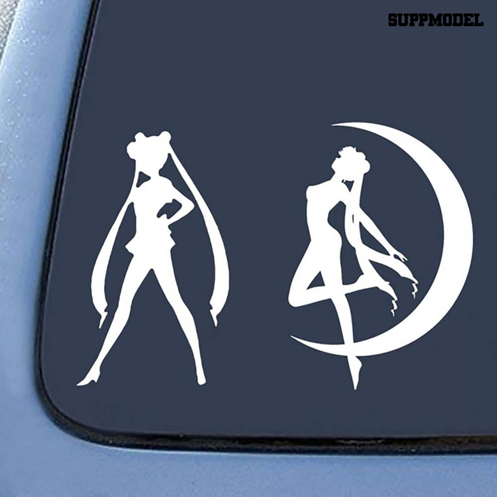 Stiker Motif Kartun Anime Jepang Sailor Moon Untuk Dekorasi Jendela Mobil