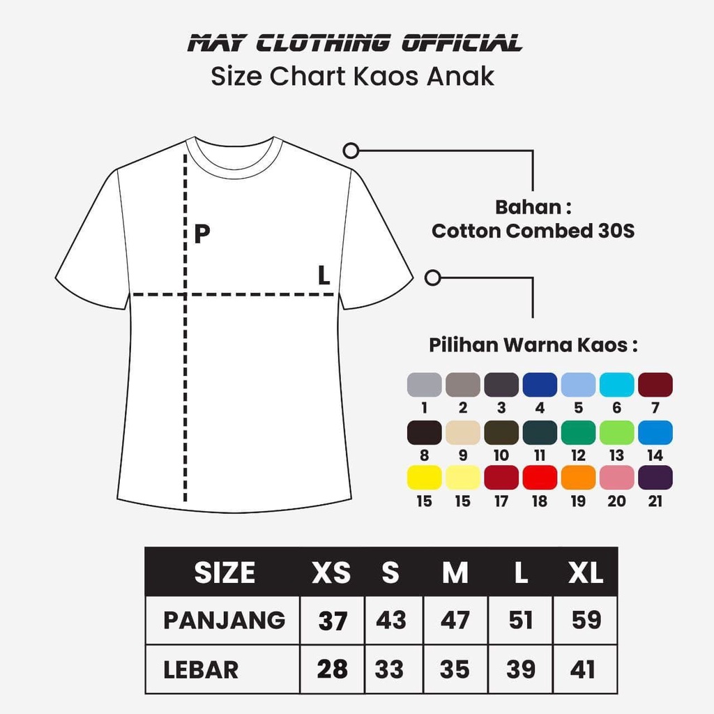 Clothing May - Kaos Karakter  Karakter Kaos Anak Koas Dewasa Anak Karater Distro Kekinin T Shirt Tshirt T-Shirt Premium Murah