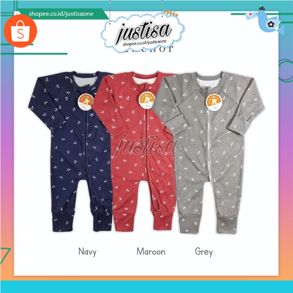 Promo !! SLEEPSUIT BAYI NIA PREMIUM SERIES ANCHOR - BAJU TIDUR BAYI