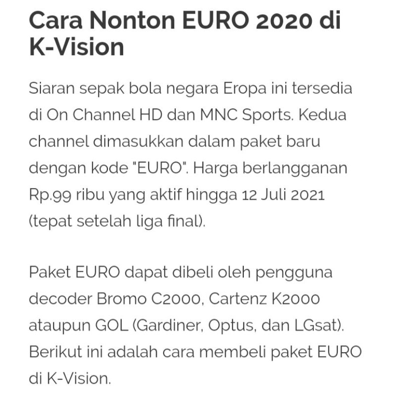 Cara membeli paket euro k vision