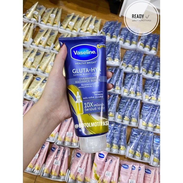 Jual READY STOK VASELINE GLUTA HYA ORIGINAL made in thailand -lotion  pencerah dalam 5hari Size besar 330ml Shopee Indonesia
