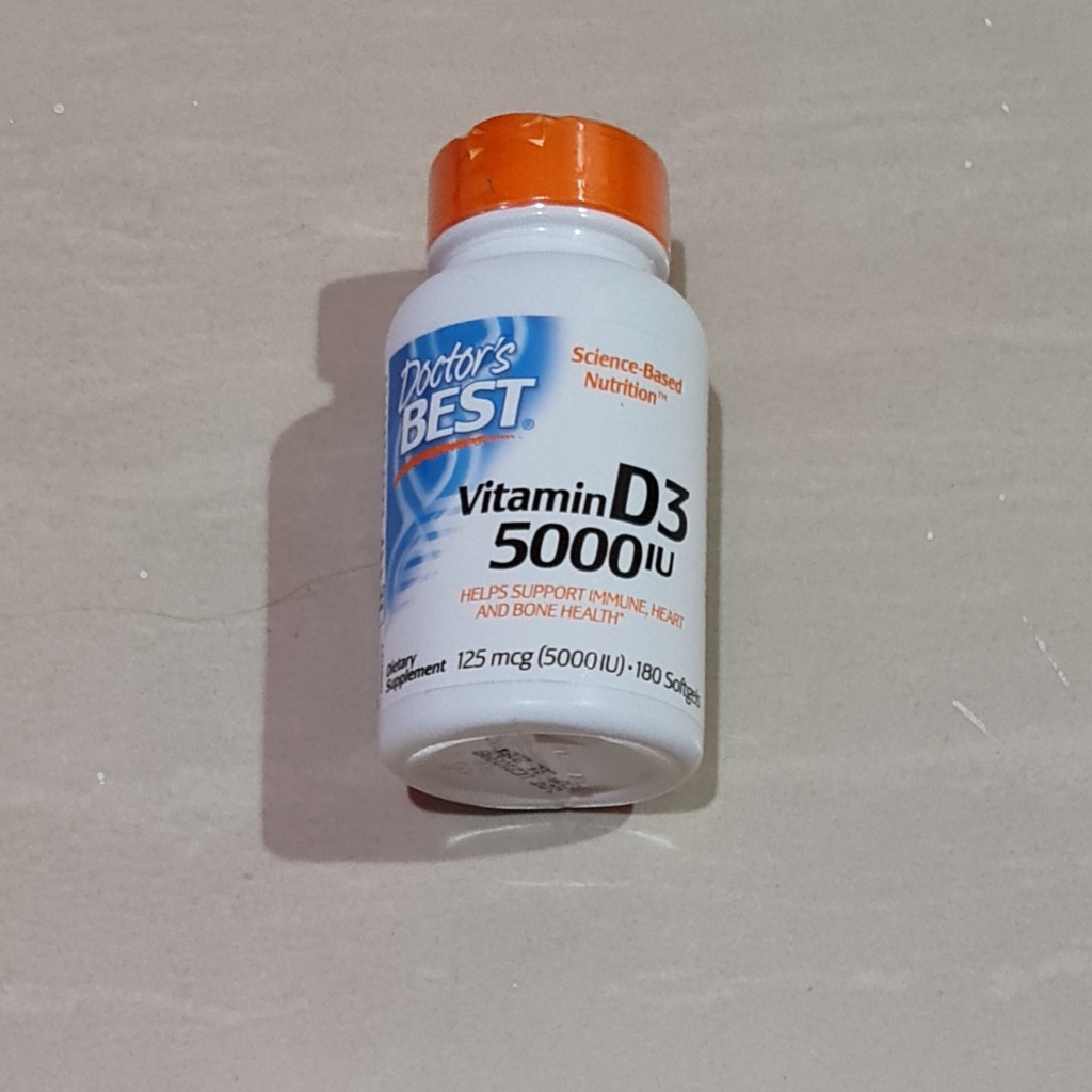 Doctor's Best Vitamin D3 5000iu Vitamin D 3 5000 iu 180 Softgel