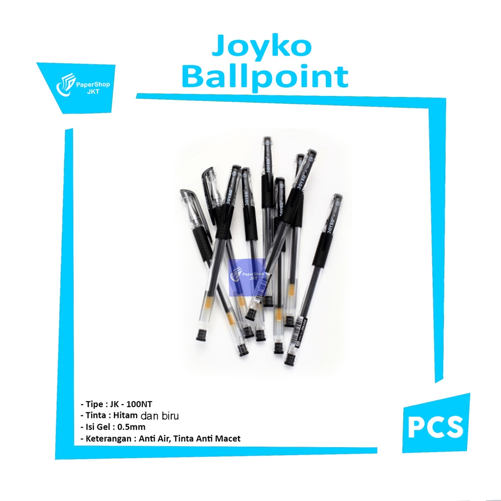 

JOYKO - JK-100NT Hitam Pen - Pulpen Ballpoint - Pcs