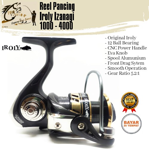 Reel Pancing Iroly Izanagi 1000-4000 (12+1Bearing) Power Handle