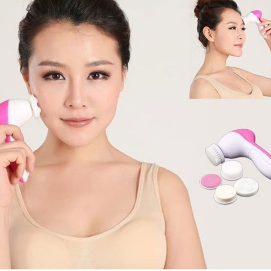 Alat Facial Wajah 5 in 1 Beauty Care Massager / 5 in 1 Alat Pembersih muka / Penghilang Jerawat Ori