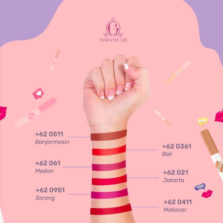 Madame Gie +62 Lip Matte | Lip Cream Lipstik