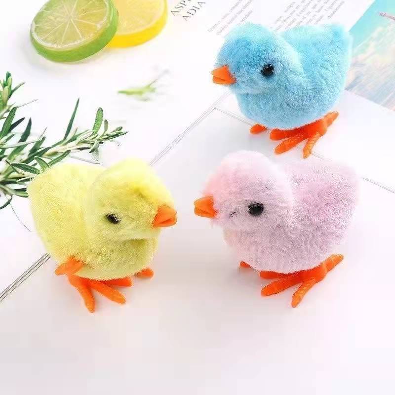 Edufuntoys - COLLORFULL CHICK - ayam kunci/ mainan anak Ayam warna berjalan model putar/ jumping chicken/C 155