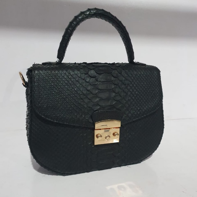 Handbag/tas jinjing wanita kulit ular asli