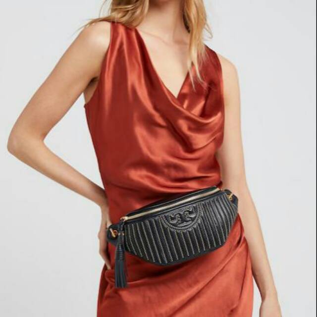Toryburch tb tory burch fleming stud belt bag waist bag tas selempang body bag tas Ori original