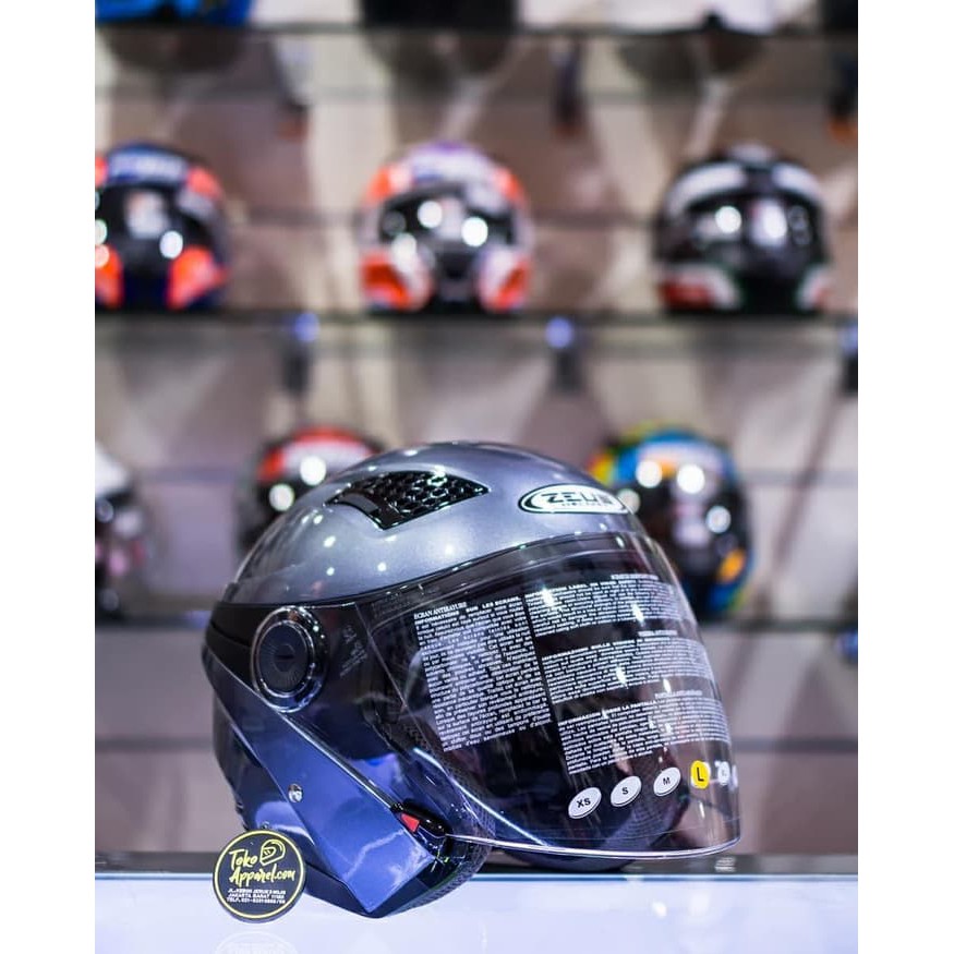 HELM HALF FACE ZEUS ZS-610 TITANIUM