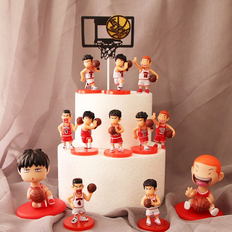 5pcs / Set Action Figure Anime Slam Dunk Sakuragi Hanamichi Untuk Topper Kue