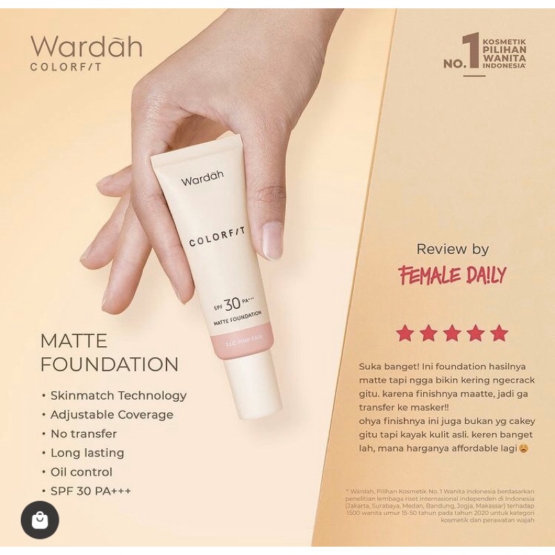 Wardah Colorfit Matte Foundation SPF 30 PA+++ - 25ml