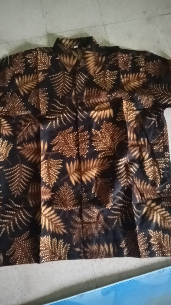Bswart Batik Hrb026 Kenongo Hem Pendek Padi Pekalongan M L Xl Batik Pria Murah Modern Grosir Batik