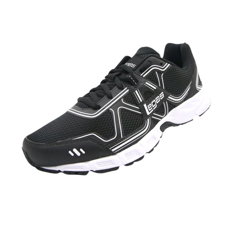 sepatu league legas running shoes strakto hitam original asli promo
