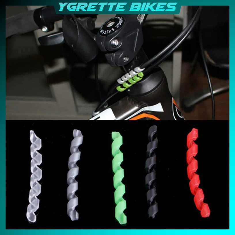 YGRETTE - SPIRAL PELINDUNG KABEL REM SHIFTER SEPEDA SPIRAL SILICONE COVER PENGAMAN GESEKAN KABEL KE FRAME