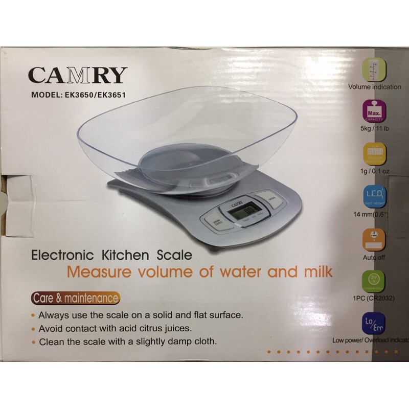Camry Timbangan dapur digital| timbangan kue digital | timbangan dapur5kg