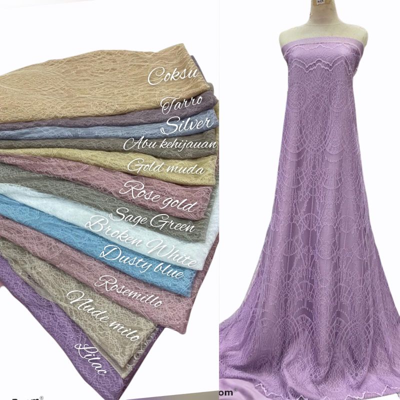 [RH#085] KAIN BROKAT SANTILY / BAHAN KEBAYA / BAHAN KEBAYA PENGANTIN / SANTILY MURAH / TOKO MURAH