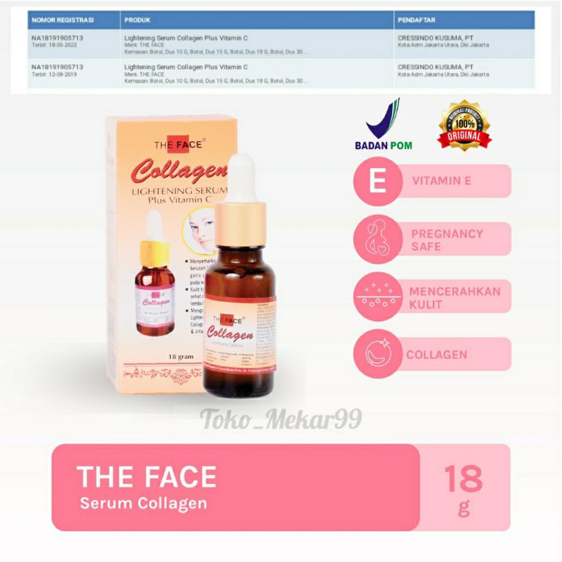 THE FACE SERUM COLLAGEN 20ML BPOM RESMI