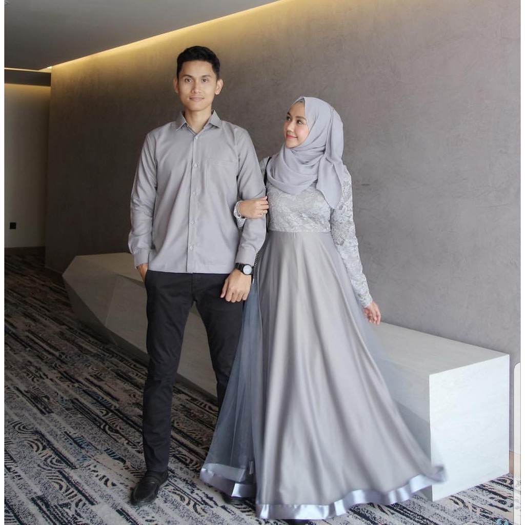 Agoda Couple Brukat / Gamis Couple Kondangan / Fashion Muslim