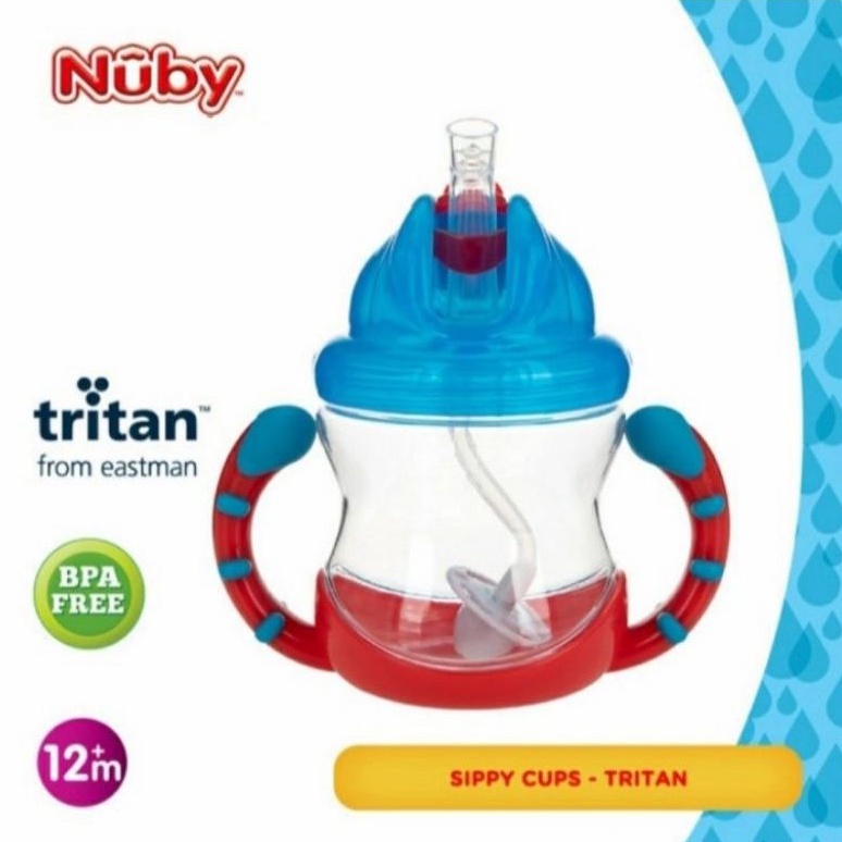 NUBY Tritan Flip and Sip Baby Zipper Cup Straw Training Cup