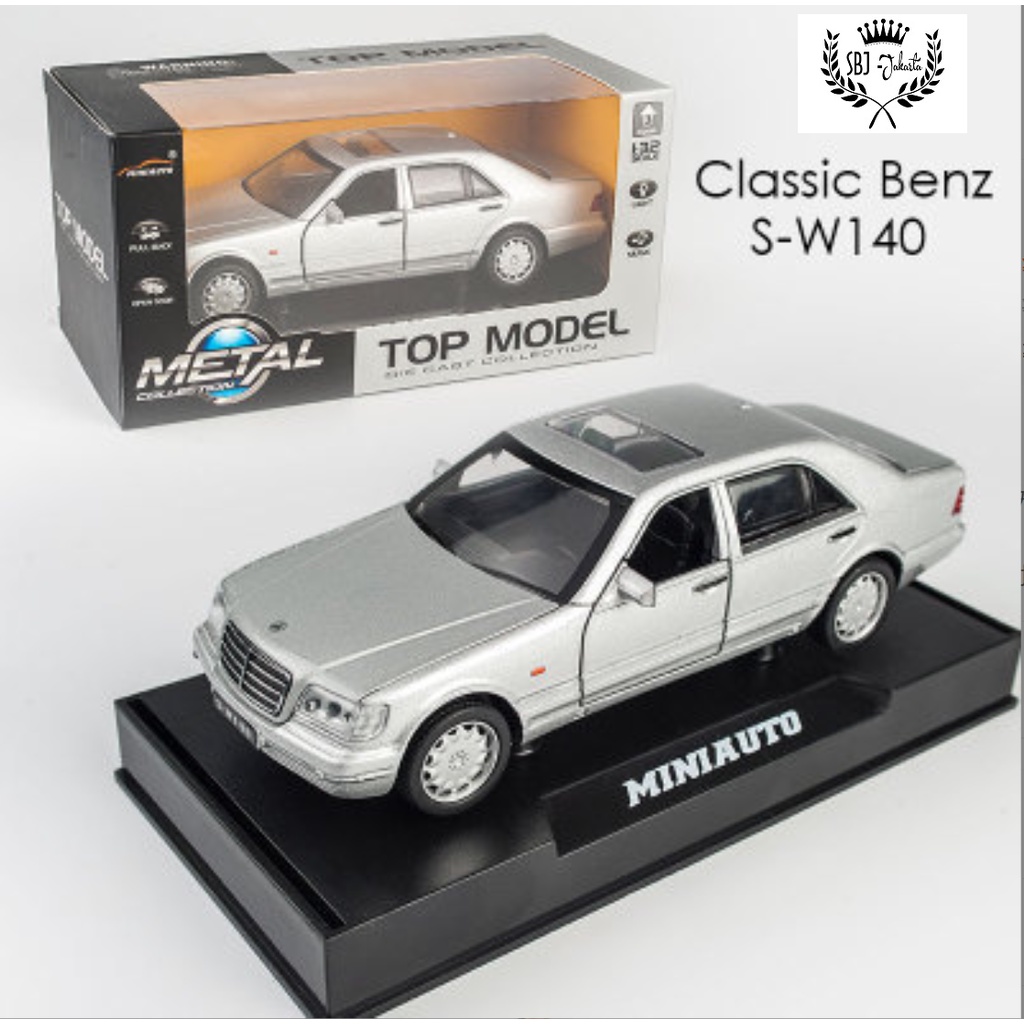 DIECAST MINIAUTO MOBIL MERCEDES BENZ CLASSIC W140 SKALA 1:32