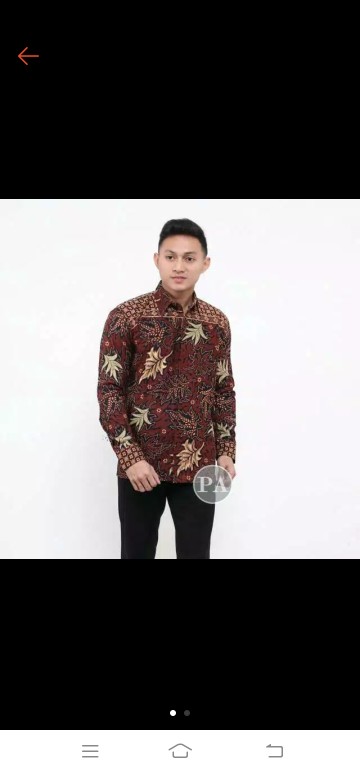Kemeja Batik Lengan Panjang Batik  Danabrata Pria Motif Songket Hijau Kode 031 M L Xl Xxl Regular