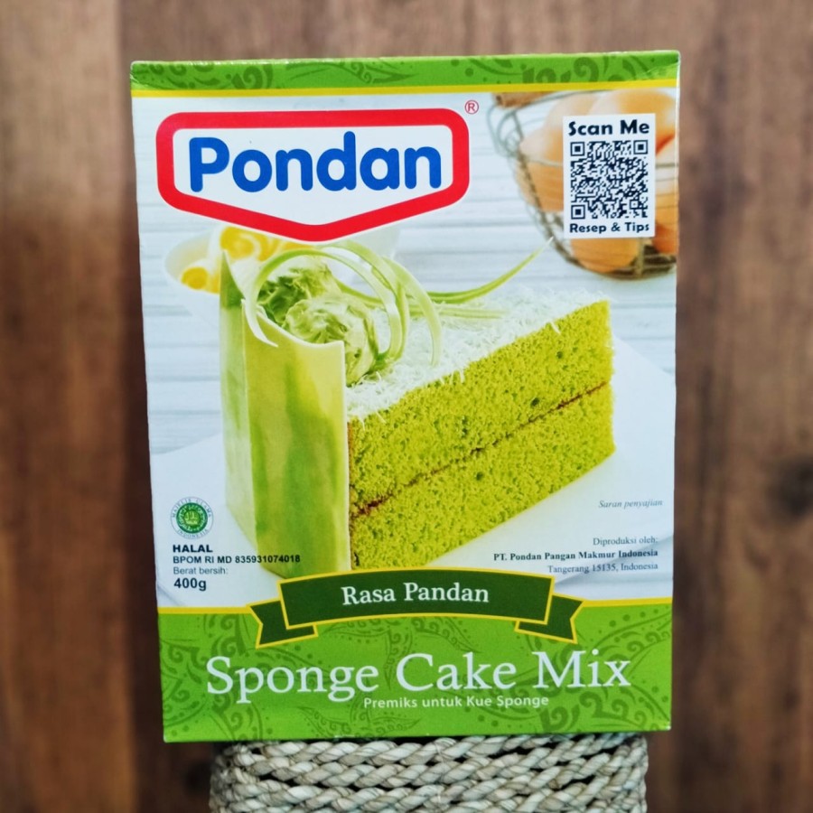 

Pondan Premix Bahan Sponge Cake Mix Pandan 400Gr