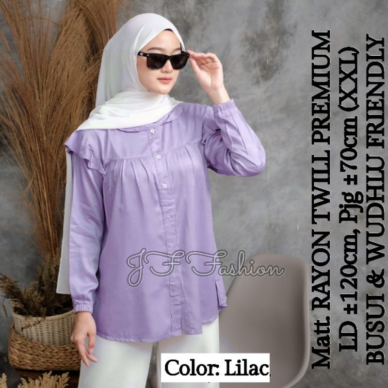 Blouse LD±120cm (XXL) RAYON TWILL PREMIUM //JF5055-Lilac, Rempel TWILL