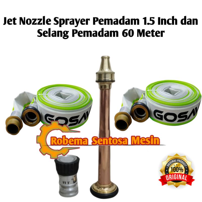 Selang Pemadam Kebakaran 1.5 Inch Hose Paket Nozzle