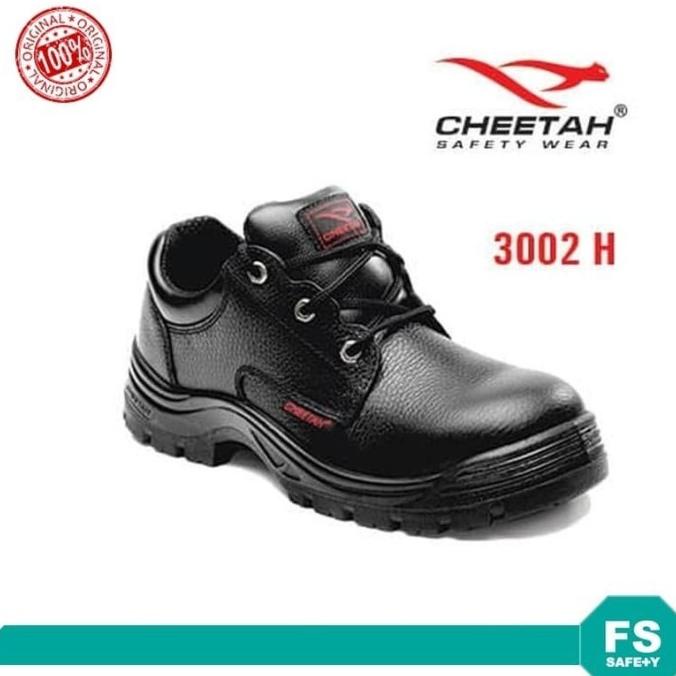sepatu safety cheetah 3002 h safety shoes kulit asli