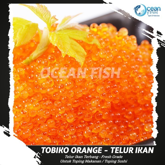

Tobiko Orange 250gr - Telur Ikan Terbang - Telur Tobiko PREMIUM - Telur Ikan Terbang Topping Sushi Fresh Ready to Eat - Tobiko Orange
