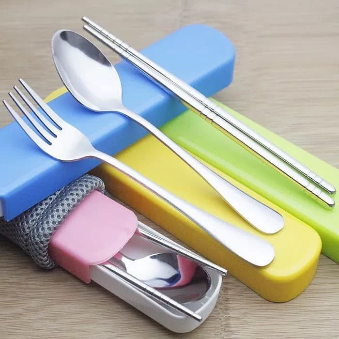  SET ALAT MAKAN  SENDOK GARPU SUMPIT STAINLESS STEEL SET  