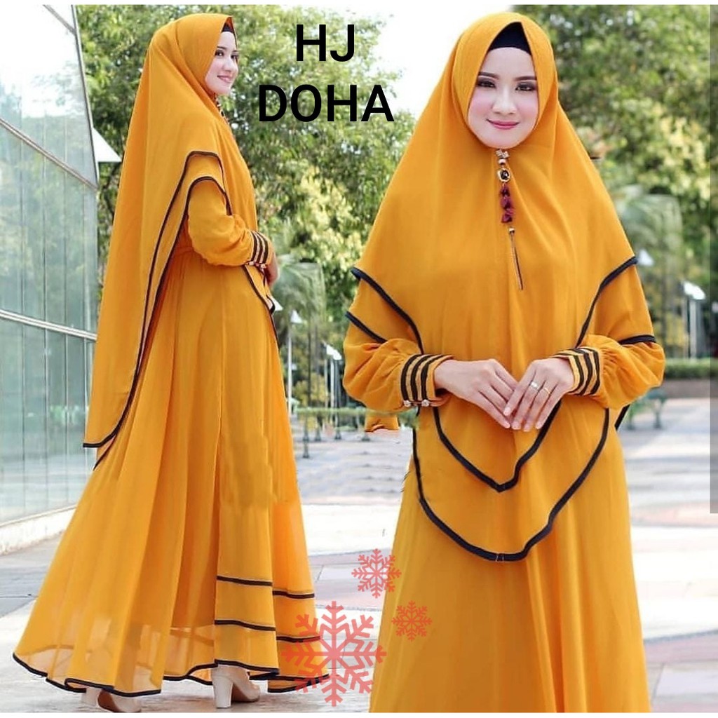 GAMIS SYAR I MUSLIM BUSUI DOHA / GAMIS MUSLIM BUSUI / GAMIS POLOS SYAR I / GAMIS MAXI TERBARU