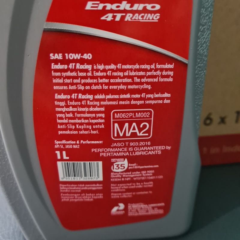 OLI ENDURO RACING 4T 1LITER SAE 10W-40 API SL/SJ