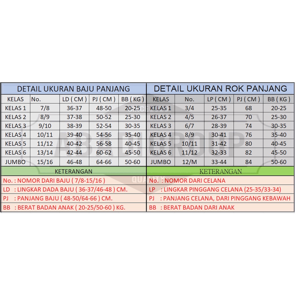 Setelan pramuka siaga cewe SD panjang kelas 1-6