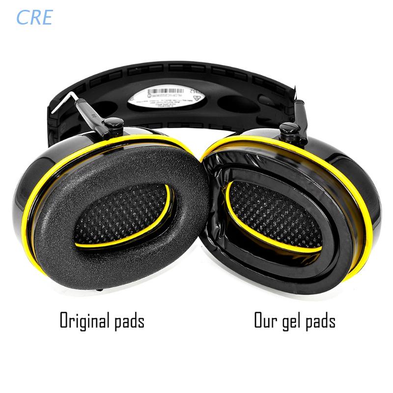 Cre 2pcs / Set Pad / Bantalan Headphone Bahan Silikon Gel Untuk Pelindung Pendengaran