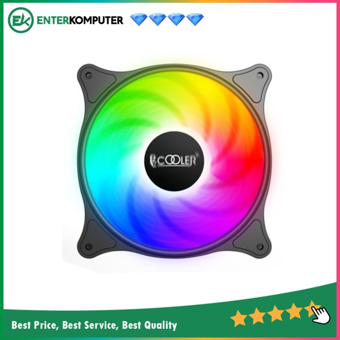 PCCooler FX-120-3 120MM Fixed LED Color Fan