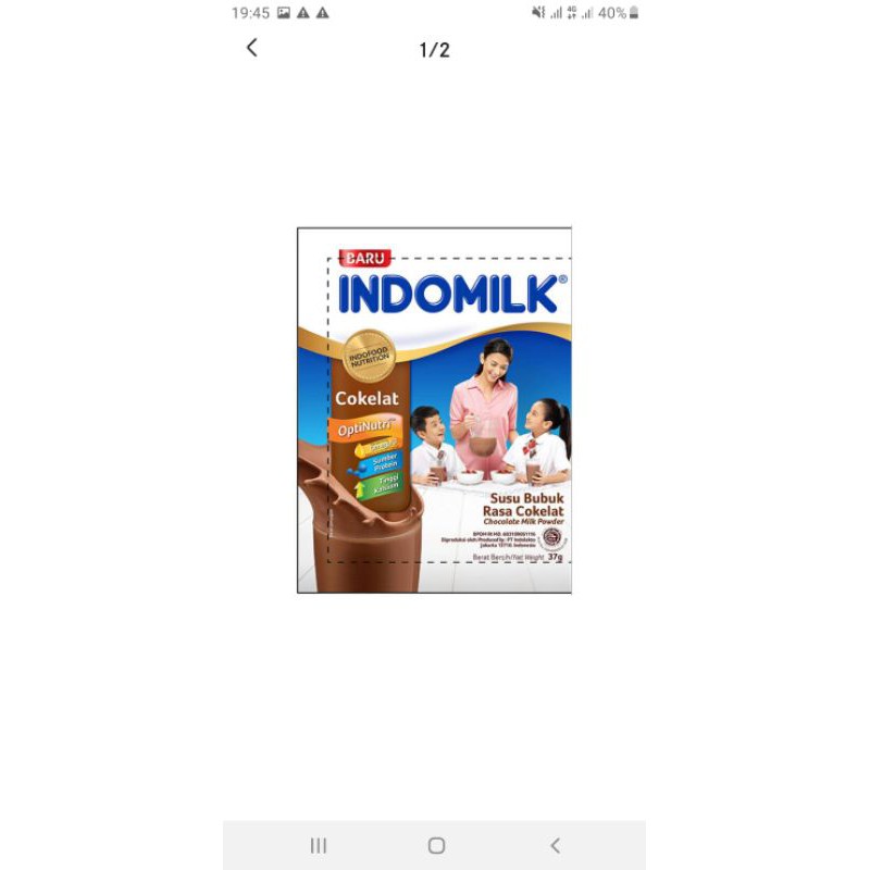 Indomilk Susu Bubuk Coklat 400 gr