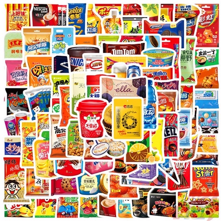 

HI418 Stiker Tema Makanan Snack Eceran 20pcs Untuk Dekorasi Jurnal Catatan Masak