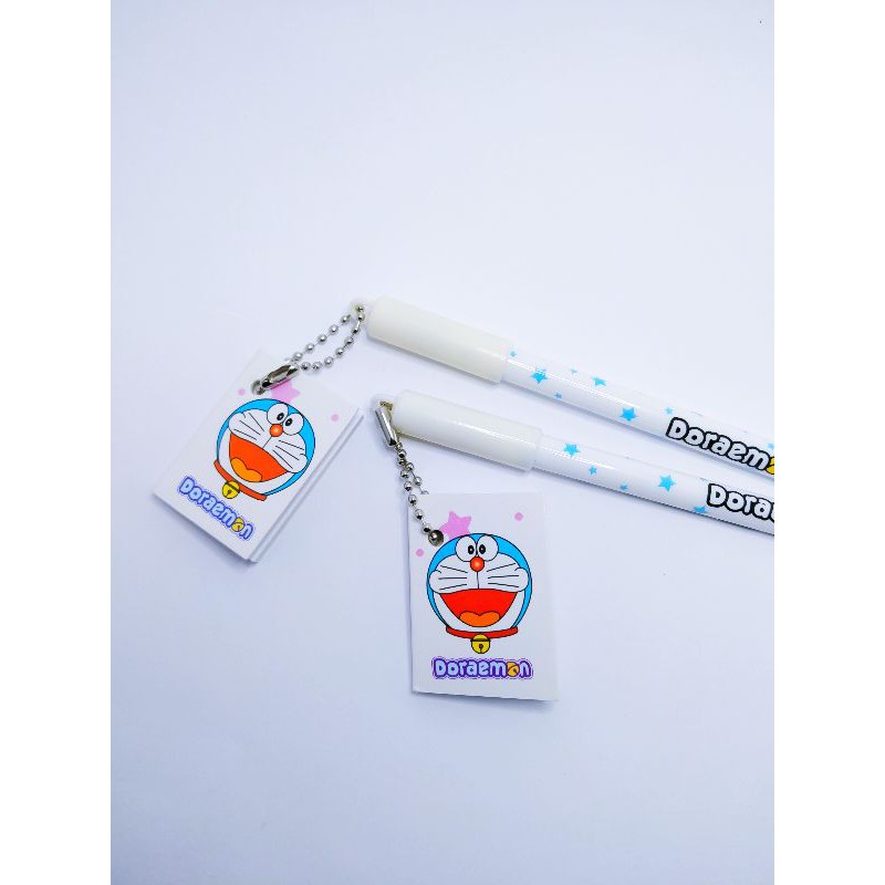 

pulpen Doraemon Gantungan mini memo pena gel