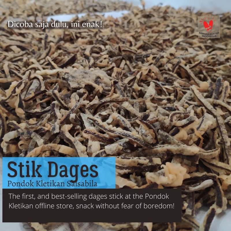 

Cemilan Stik Dages Pondok Kletikan Snack Ngemil Sehat 180gr - Salsabila Roastery Coffe