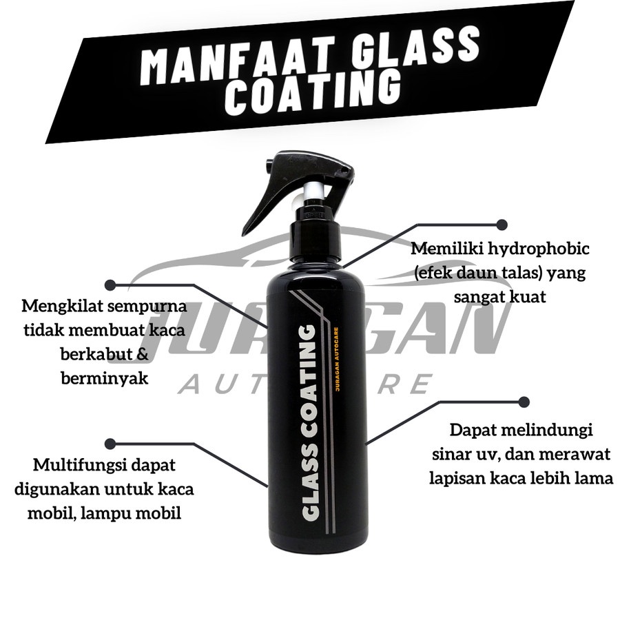 Pengkilap Kaca Mobil Pelindung Kaca dari Jamur - Glass Coating Pembersih Kaca Anti Jamur Efek Daun Talas Water Repellent Juragan Autocare