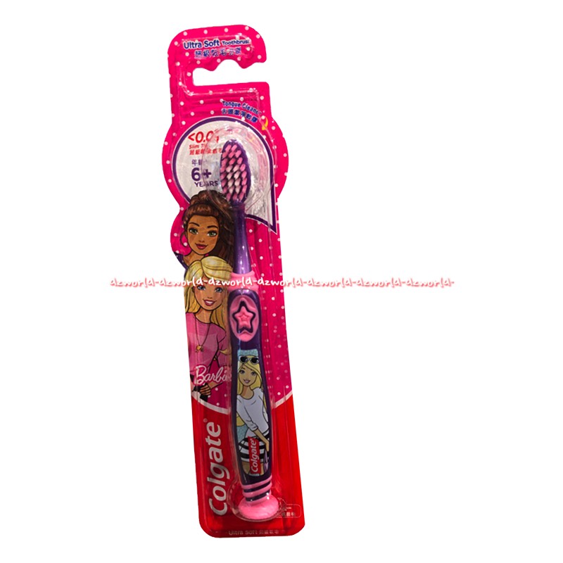 Colgate Barbie Toothbrush Sikat Gigi Usia 6+ Anak Gambar Motif Berbi Pink Tooth Brush Soft Colget Kolget Colgat