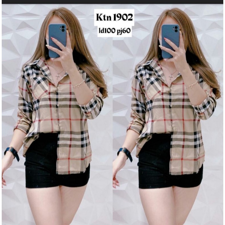 Kemeja wanita ktn 1902 Import