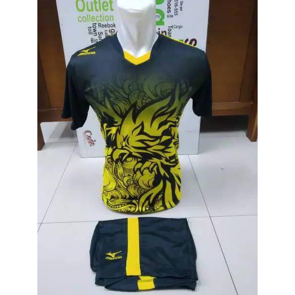 Siap Kirim.. TERBARU Baju Volly Mizuno Printing Pria Wanita Setelan Kaos Set Kostum Jersey Voli Mura